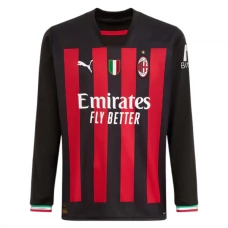 AC Milan Fotbalový Dres 2022-23 Domácí Dlouhý Rukáv