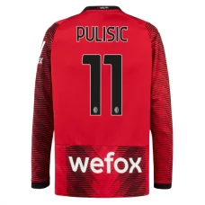 AC Milan Fotbalový Dres 2023-24 Christian Pulisic 11 Domácí Dlouhý Rukáv