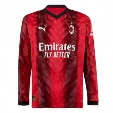 AC Milan Fotbalový Dres 2023-24 Domácí Dlouhý Rukáv