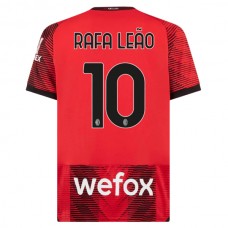 AC Milan Fotbalový Dres 2023-24 Rafa Leao 10 Domácí