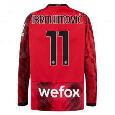 AC Milan Fotbalový Dres 2023-24 Zlatan Ibrahimović 11 Domácí Dlouhý Rukáv