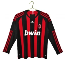 AC Milan Retro Domácí Dres 2008-09 Dlouhý Rukáv