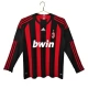 AC Milan Retro Domácí Dres 2008-09 Dlouhý Rukáv