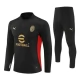 AC Milan Tréninková Mikina Soupravy 2024-25 - 1-4 Zip Černá
