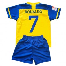 Al Nassr FC Dětské Fotbalové Dresy Komplet 2022-23 Cristiano Ronaldo 7 Domácí