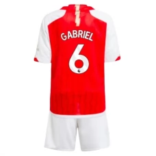 Arsenal Dětské Fotbalové Dresy Komplet 2023-24 Gabriel 6 Domácí