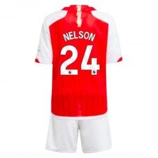 Arsenal Dětské Fotbalové Dresy Komplet 2023-24 Nelson 24 Domácí