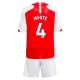 Arsenal Dětské Fotbalové Dresy Komplet 2023-24 White 4 Domácí