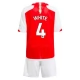 Arsenal Dětské Fotbalové Dresy Komplet 2023-24 White 4 Domácí