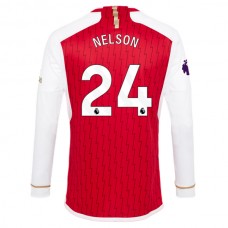 Arsenal Fotbalový Dres 2023-24 Nelson 24 Domácí Dlouhý Rukáv