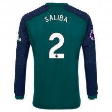 Arsenal Fotbalový Dres 2023-24 Saliba 2 Alternativní Dlouhý Rukáv