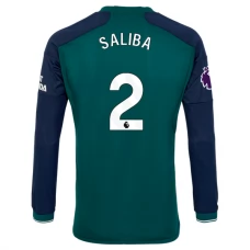Arsenal Fotbalový Dres 2023-24 Saliba 2 Alternativní Dlouhý Rukáv