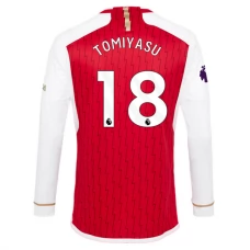 Arsenal Fotbalový Dres 2023-24 Tomiyasu 18 Domácí Dlouhý Rukáv