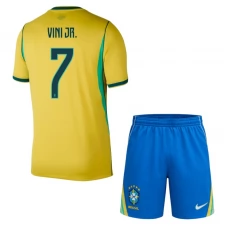 Brazílie Vini Jr. 7 Dětský Domácí Dres Komplet MS 2026