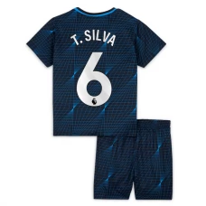 Chelsea Dětské Fotbalové Dresy Komplet 2023-24 T.Silva 6 Venkovní