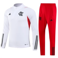 CR Flamengo Dětské Tréninkové Soupravy 2023-24 - 1-4 Zip Bílá