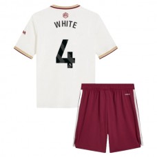 Dětské Fotbalové Dresy Arsenal White 4 Alternativní 2025-26