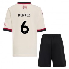 Dětské Fotbalové Dresy Liverpool Kerkez 6 Venkovní 2025-26