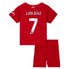 Dětské Fotbalové Dresy Liverpool Luis Díaz 7 Domácí 2023-24