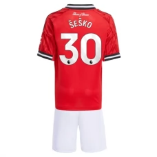 Dětské Fotbalové Dresy Manchester United Šeško 30 Domácí 2025-26