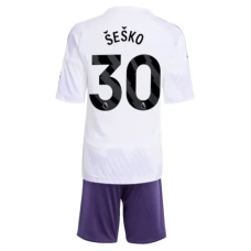 Dětské Fotbalové Dresy Manchester United Šeško 30 Venkovní 2025-26