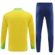 Dětský Brazílie Tréninkové Soupravy 2024-25 - 1-4 Zip Žlutá