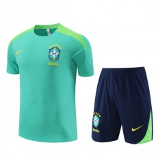 Dětský Brazílie Tréninkový Dres Soupravy 2024-25 - Shorts Zelená