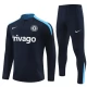 Dětský Chelsea Tréninkové Soupravy 2024-25 - 1-4 Zip Černá Modrá