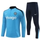 Dětský Chelsea Tréninkové Soupravy 2024-25 - 1-4 Zip Modrá