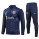 Dětský FC Barcelona Tréninková Mikina Soupravy 2024-25 - 1-4 Zip Modrá