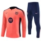 Dětský FC Barcelona Tréninková Mikina Soupravy 2024-25 - 1-4 Zip Oranžová