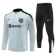 Dětský FC Barcelona Tréninkové Soupravy 2024-25 - 1-4 Zip Šedá