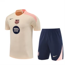 Dětský FC Barcelona Tréninkový Dres Soupravy 2025-26 - Shorts Béžová