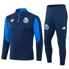 Dětský FC Porto Tréninková Mikina Soupravy 2024-25 - 1-4 Zip Modrá