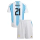 Dětský Fotbalové Dresy Argentina Dybala 21 Domácí Copa América 2024