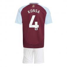 Dětský Fotbalové Dresy Aston Villa Konsa 4 Domácí 2024-25