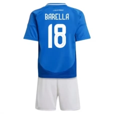 Dětský Fotbalové Dresy Itálie Barella 18 Domácí Euro 2024