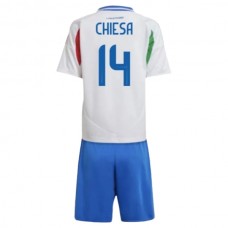 Dětský Fotbalové Dresy Itálie Chiesa 14 Venkovní Euro 2024