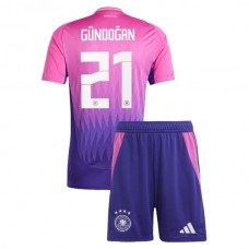 Dětský Fotbalové Dresy Německo Gündoğan 21 Venkovní Euro 2024
