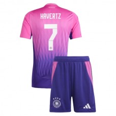 Dětský Fotbalové Dresy Německo Havertz 7 Venkovní Euro 2024