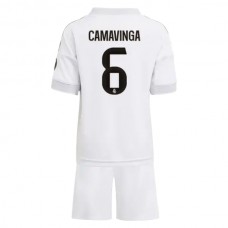 Dětský Fotbalové Dresy Real Madrid Camavinga 6 Domácí 2025-26
