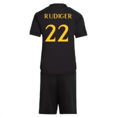 Dětský Fotbalové Dresy Real Madrid Rüdiger 22 Alternativní 2023-24