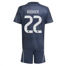 Dětský Fotbalové Dresy Real Madrid Rüdiger 22 Venkovní 2025-26
