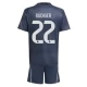 Dětský Fotbalové Dresy Real Madrid Rüdiger 22 Venkovní 2025-26