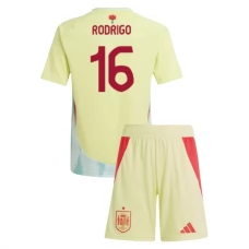 Dětský Fotbalové Dresy Španělsko Rodrigo 16 Venkovní Euro 2024