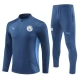 Dětský Manchester City Tréninková Mikina Soupravy 2024-25 - 1-4 Zip Modrá