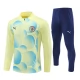 Dětský Manchester City Tréninková Mikina Soupravy 2024-25 - 1-4 Zip Žlutá