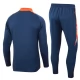 Dětský Manchester United Tréninková Mikina Soupravy 2024-25 - 1-4 Zip Námořnická Modř Oranžová