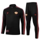 Dětský Manchester United Tréninková Mikina Soupravy 2025-26 - 1-4 Zip Černá