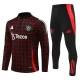 Dětský Manchester United Tréninkové Soupravy 2024-25 - 1-4 Zip Červená Černá